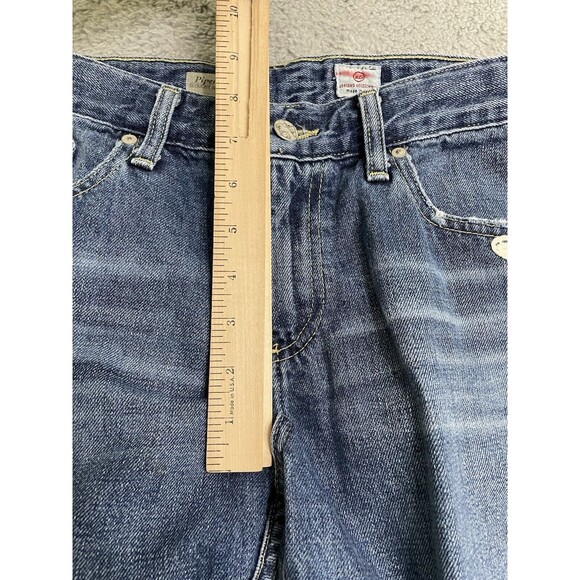 AG Adriano Goldschmied piper slouchy slim jeans, size 31 slashed, lace, rips - Picture 12 of 12